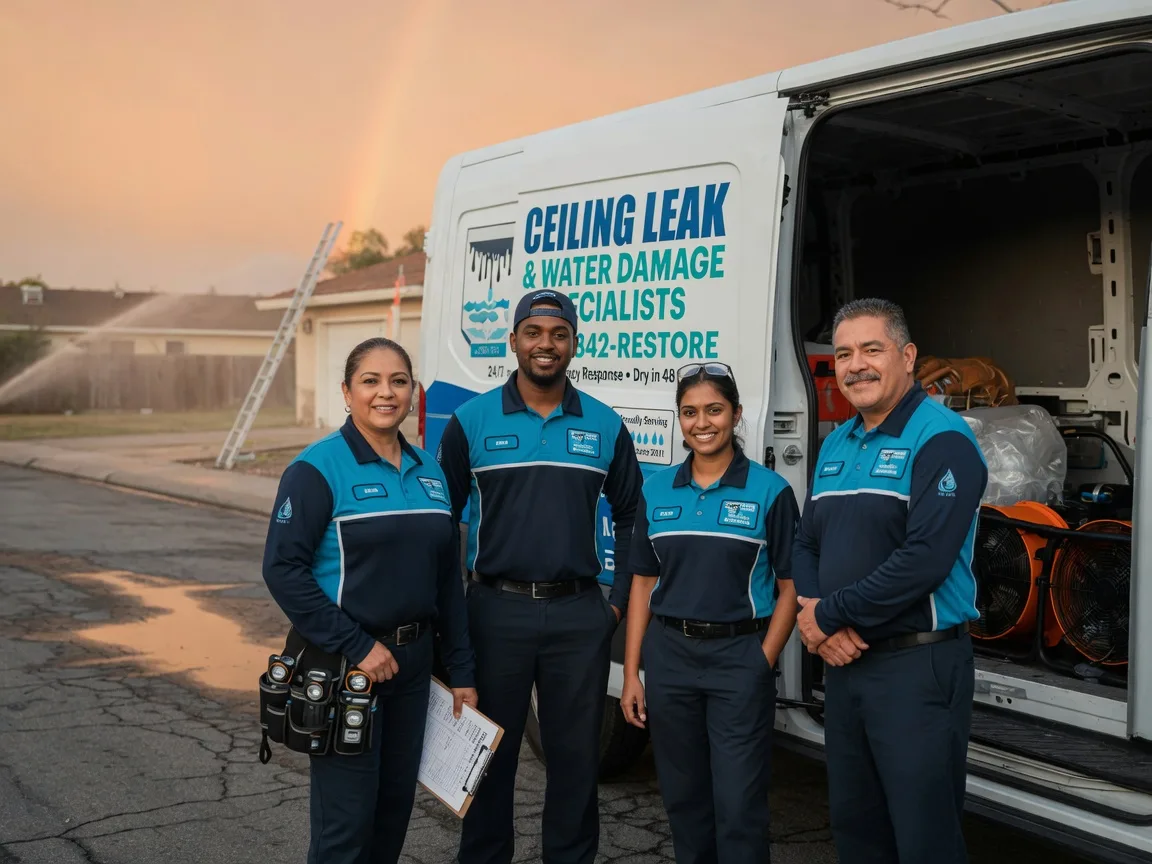 Ceiling Leak Cleanup Company near me